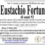 Eustachio Fortunato di anni 92