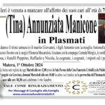 (Tina) Annunziata Manicone in Plasmati  di anni 79