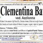 Clementina Batti ved. Azzilonna   di anni 97