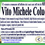 Vito Michele Colucci di anni 83